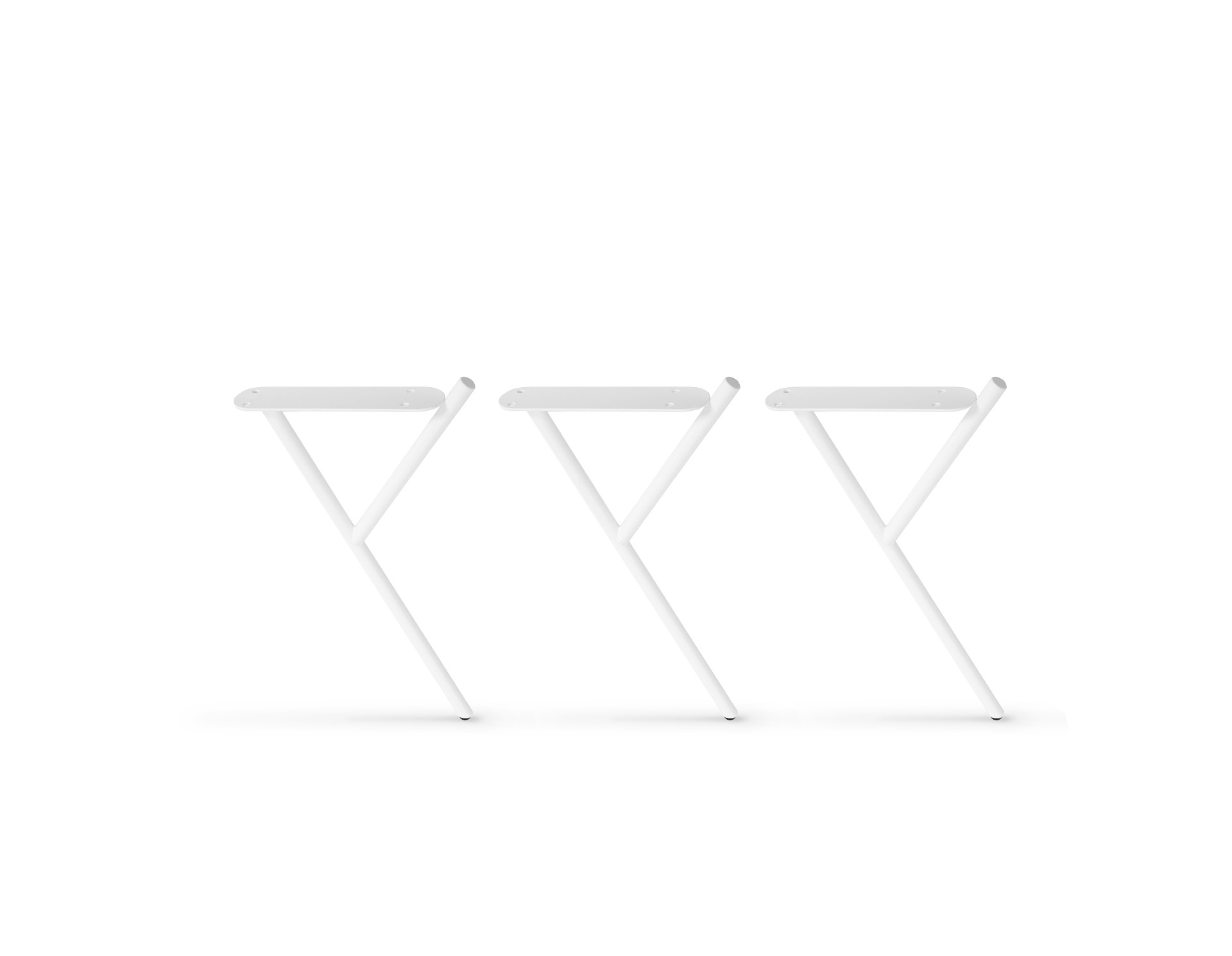 MID-HEIGHT WHITE SIDE TABLE LEGS "M"- 3 PCS