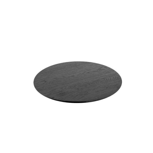 SMALL SIDE TABLE TOP - BLACK SOLID OAK