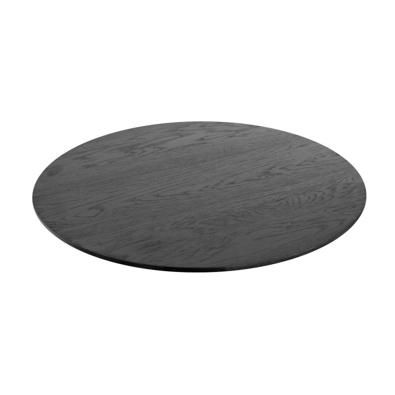 LARGE COFFEE TABLE TOP - BLACK SOLID OAK